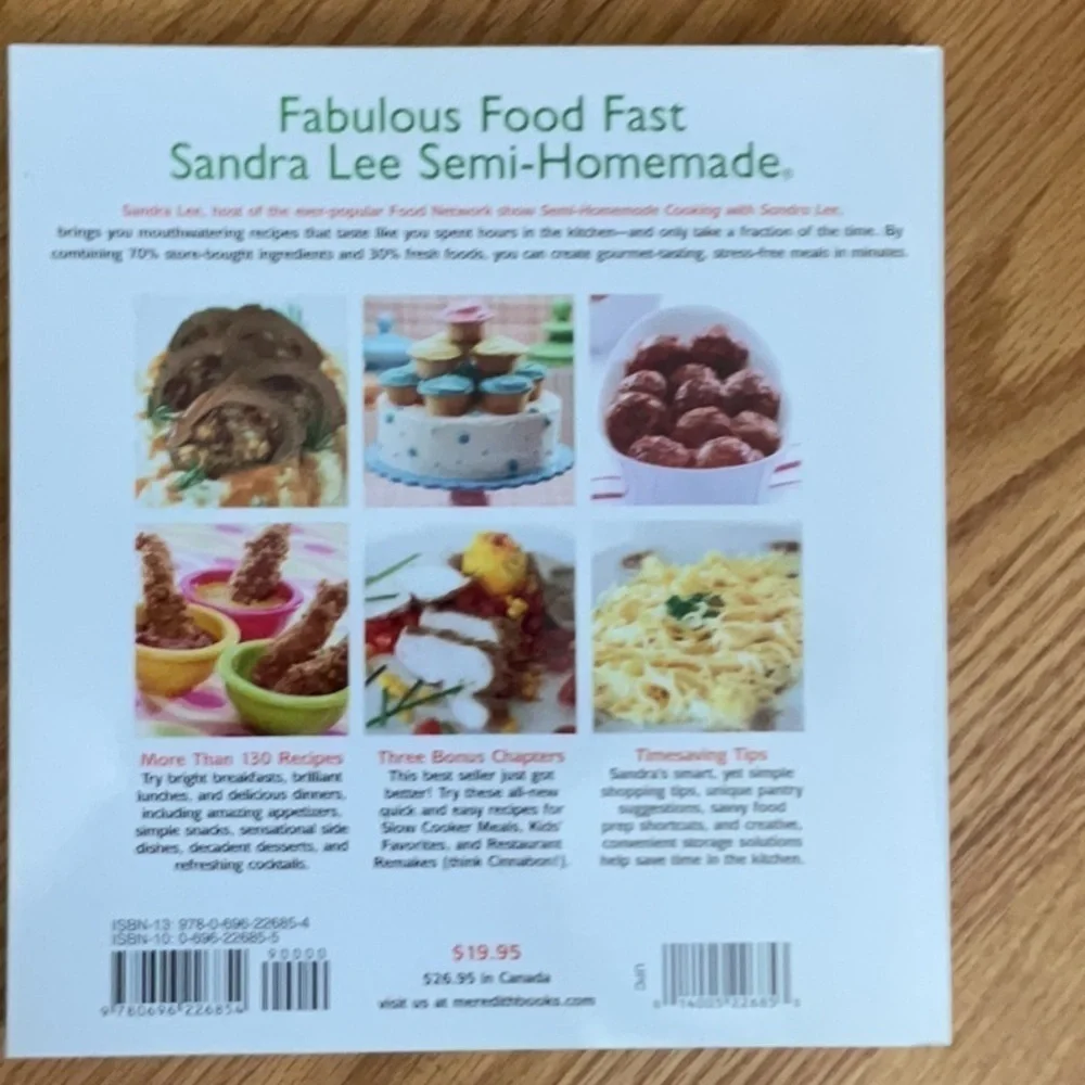 SANDRA Lee Semi-Homemade Cooking Cookbook